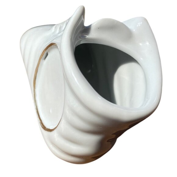 Vintage Ceramic Baby Shoe Planter Decor White Floral Design - Picture 3 of 6